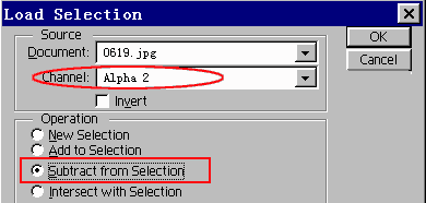 装入Alpha 2通道