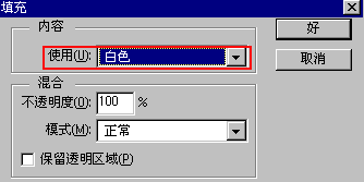 填充白色
